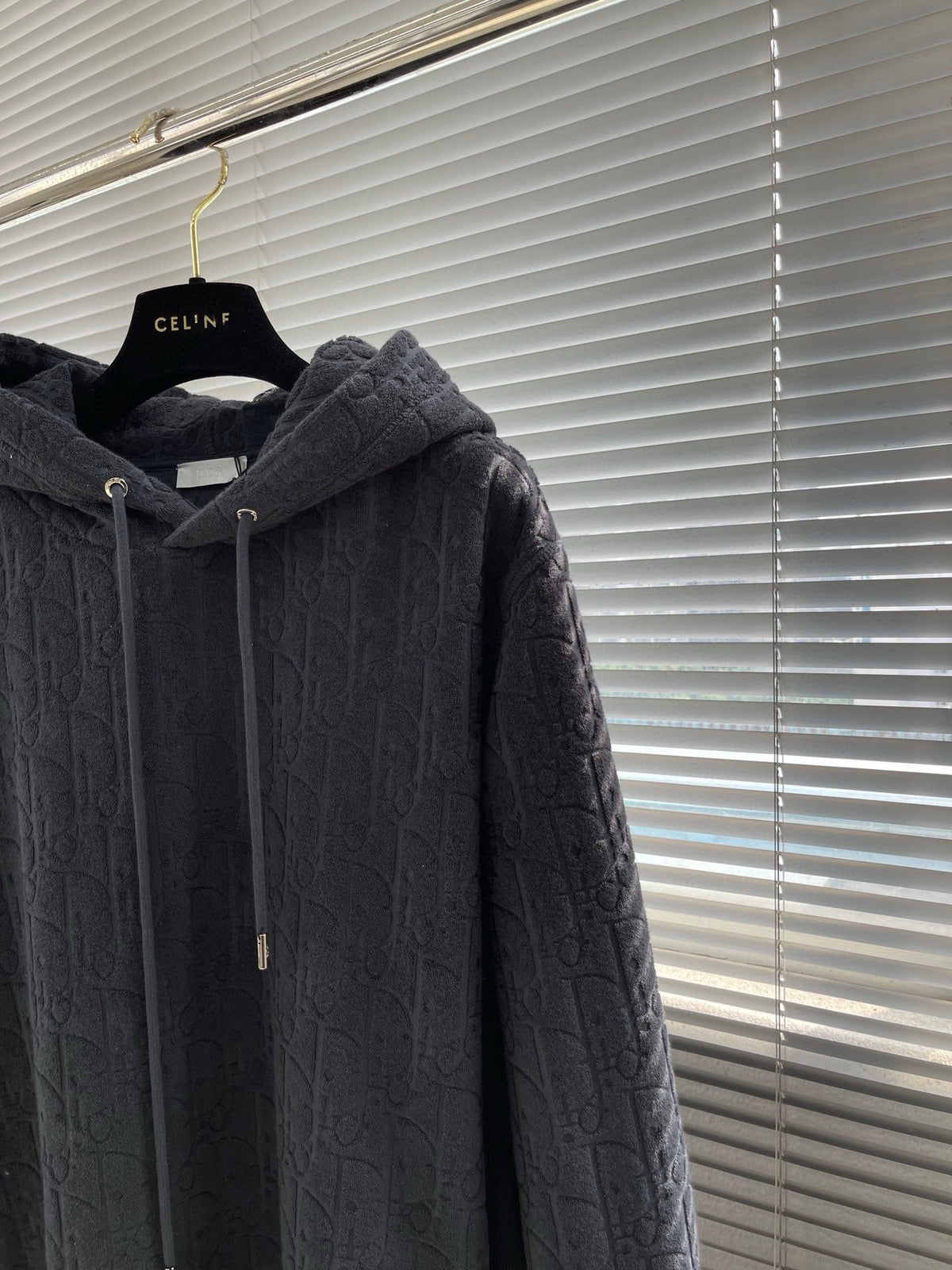Schwarze Baumwolljacke mit Reißverschluss – Herren