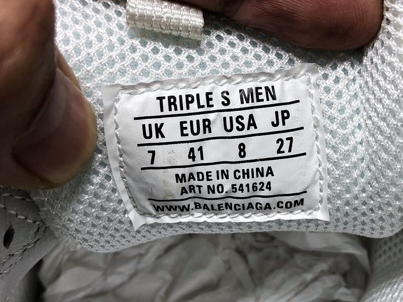 Triple S White Clear Sole Sneakers