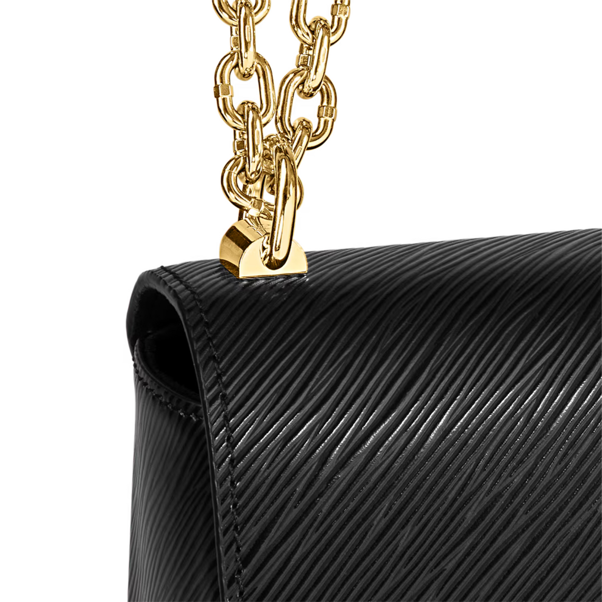 Twist MM Black Handbag – the sliding chain strap can be doubled for shoulder carry or lengthened for – LUX VERSE Luxury Designer Fashion Outlet