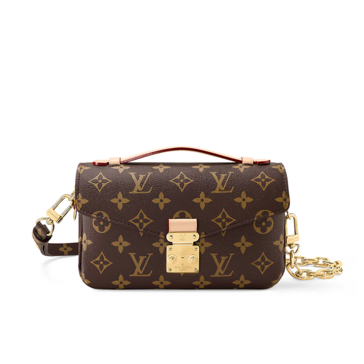 Pochette Métis East West – made from Monogram canvas with natural cowhide-leather trim and the S-lock – LUX VERSE Luxury Designer Fashion Outlet
