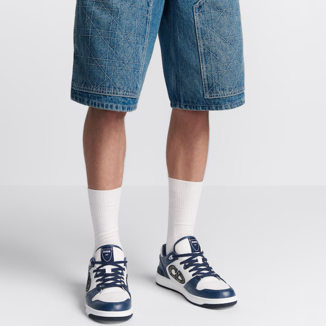 B57 Low-Top Sneaker – crafted in smooth calfskin, the style is adorned with Oblique jacquard CD signature – LUX VERSE Luxury Designer Fashion Outlet