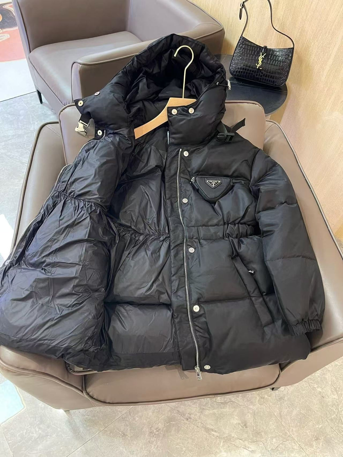Black Puffer Jacket - Women's