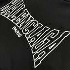Schwarzer Baumwollpullover mit Logoprint – Herren