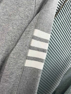 4-Bar Reißverschluss-Hoodie Schwarz - Herren