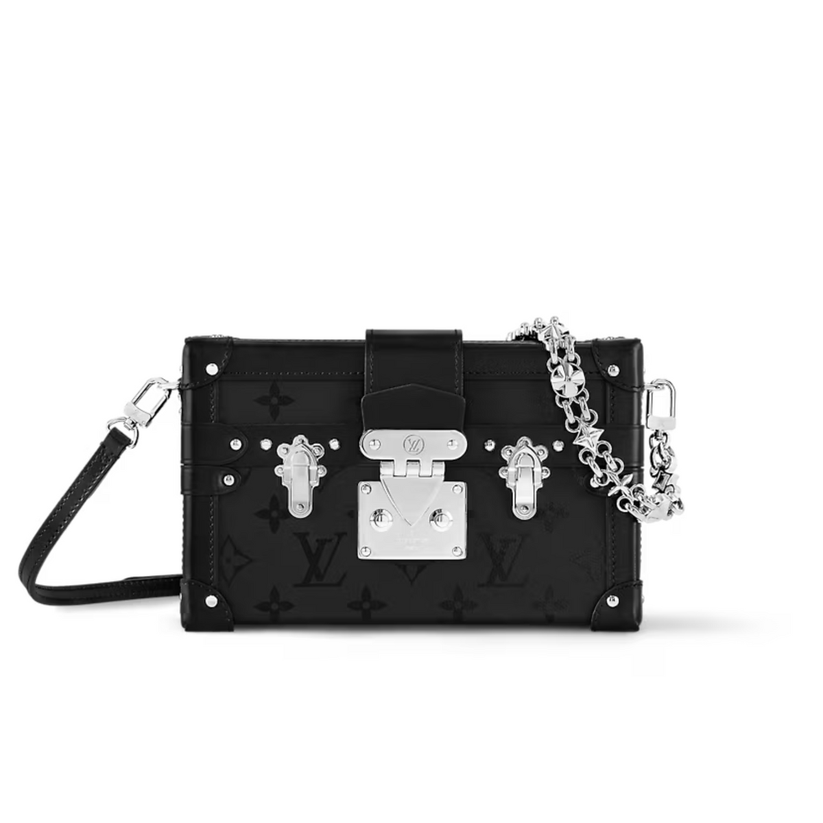Petite Malle Black – part of the Monogram Wet collection, this Petite Mallle handbag is made from supple – LUX VERSE Luxury Designer Fashion Outlet
