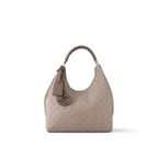 Carmel Galet Gray – the Carmel hobo bag is made from Mahina calfskin, with the Monogram pattern – LUX VERSE Luxury Designer Fashion Outlet