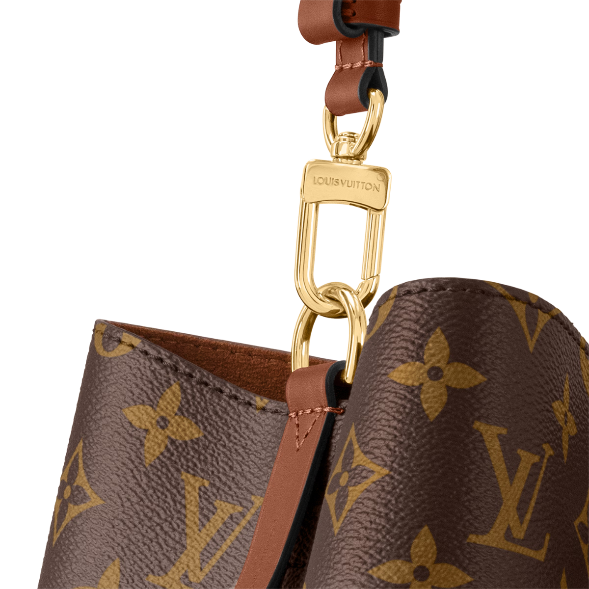 NéoNoé MM Caramel Brown – the adjustable smart strap can be slung over the shoulder or lengthened for a trendy – LUX VERSE Luxury Designer Fashion Outlet