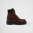 Leather and Re-Nylon booties – these booties made of leather with Re-Nylon details have a versatile design – LUX VERSE Luxury Designer Fashion Outlet