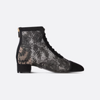 Naughtily-D Ankle Boot – offering a sophisticated play on transparency, the mesh style is fully embroidered – LUX VERSE Luxury Designer Fashion Outlet