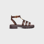 CLEA TRIOMPHE GLADIATOR SANDAL in CALFSKIN - VEGETAL TANNING – 100% CALFSKIN100% CALFSKIN LINING1.6 IN (40 MM) heelTRIOMPHE METAL PIECEEMBOSSED – LUX VERSE Luxury Designer Fashion Outlet