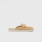 Suede mules – a modern silhouette for these mules made of soft suede with a leather lining – LUX VERSE Luxury Designer Fashion Outlet