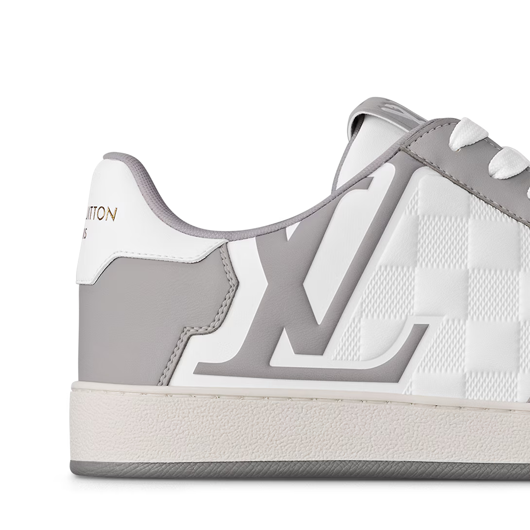 Rivoli Sneaker Grey – this model is notable for its smart bicolor palette and oversized Initials signature – LUX VERSE Luxury Designer Fashion Outlet
