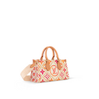 OnTheGo East West – the irregular pastel treatment of the Circle and Monogram Flowers conjure dreams – LUX VERSE Luxury Designer Fashion Outlet