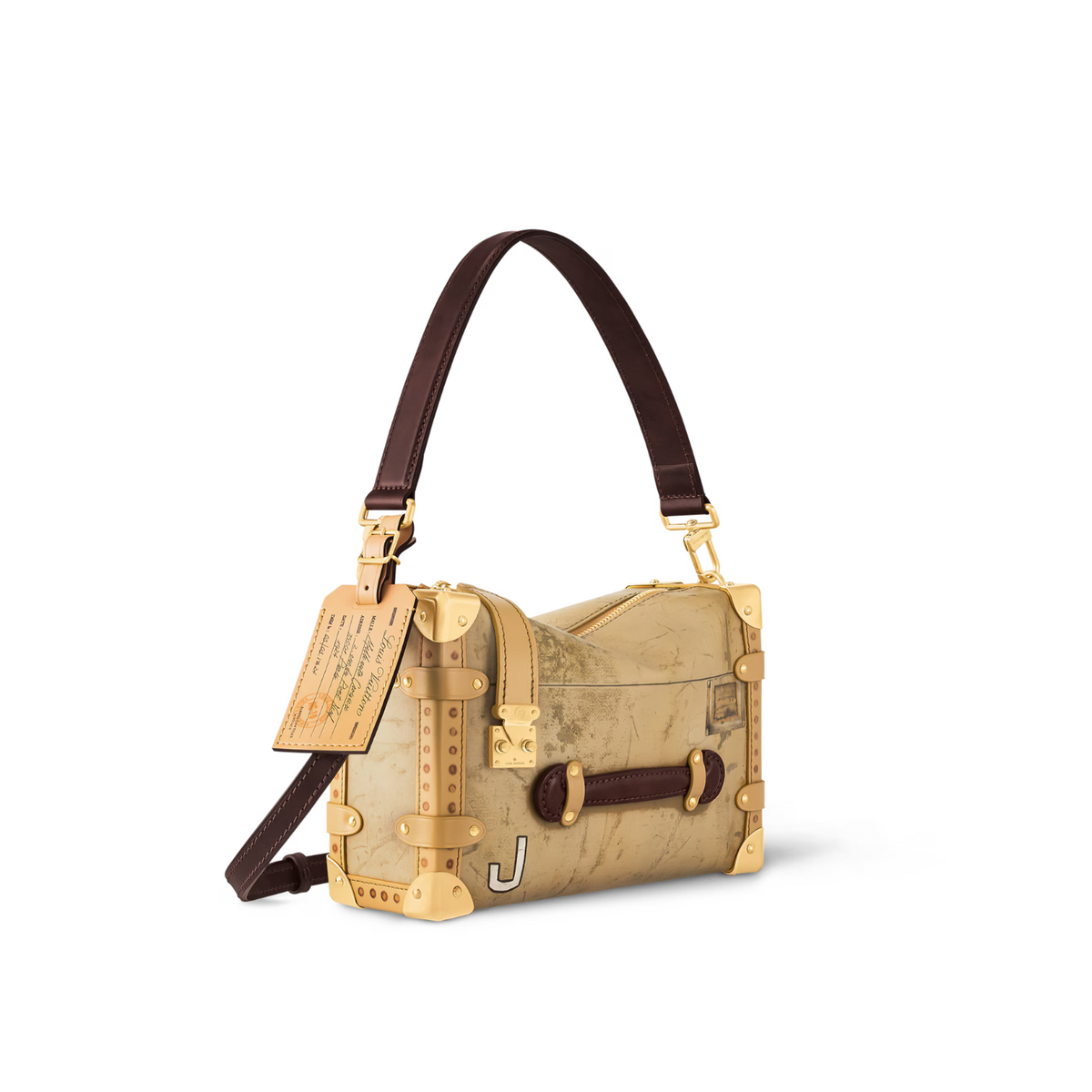 Side Trunk Iconic MM – a true collector’s piece, it is crafted from canvas and smooth leather, showcasing – LUX VERSE Luxury Designer Fashion Outlet