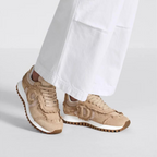 C'est RiseUp Sneaker – the pairing of nude suede calfskin and mesh is enhanced by the letters C and D on – LUX VERSE Luxury Designer Fashion Outlet