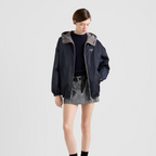 Re-Nylon blouson hooded jacket – quilted Hooded collar Long sleeves Elasticized sleeves Zipper closure Welt zipper – LUX VERSE Luxury Designer Fashion Outlet