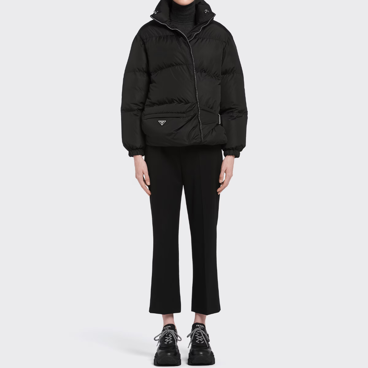 Light Re-Nylon down jacket – hybrid allure is reflected in this garment with versatile, modern lines – LUX VERSE Luxury Designer Fashion Outlet