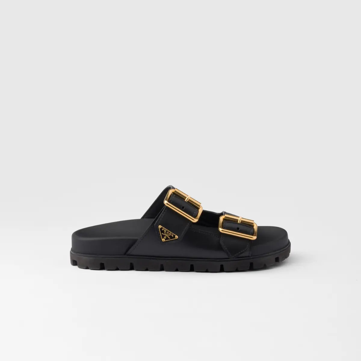 Suede strap slides – this versatile footwear characterized by straps with metal buckles are completed – LUX VERSE Luxury Designer Fashion Outlet