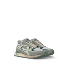 Run Away Denim Sneaker – the Initials with a comet-like trail are embroidered on the side, and the signature – LUX VERSE Luxury Designer Fashion Outlet
