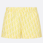 Yellow Baby Swim Shorts – crafted in yellow technical fabric with an allover tonal print, they feature slanted – LUX VERSE Luxury Designer Fashion Outlet