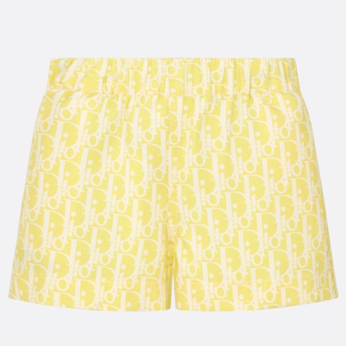 Yellow Baby Swim Shorts – crafted in yellow technical fabric with an allover tonal print, they feature slanted – LUX VERSE Luxury Designer Fashion Outlet