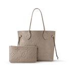 Neverfull MM Tourterelle Gray – the essential Neverfull MM tote now comes in embossed Monogram Empreinte leather – LUX VERSE Luxury Designer Fashion Outlet