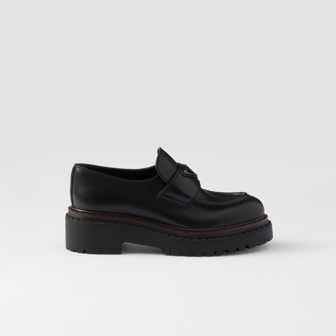 Double Chocolate leather loafers – finely crafted details and contemporary elements animate the design of these leather – LUX VERSE Luxury Designer Fashion Outlet