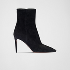High-heeled suede booties – these elegant, feminine suede booties are characterized by the pointy toe – LUX VERSE Luxury Designer Fashion Outlet