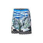 Printed Nylon Swim Shorts – the tropical design inspired by a moonlit beach features discreetly integrated – LUX VERSE Luxury Designer Fashion Outlet
