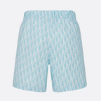 Blue Kids'Swim Shorts – crafted in blue technical fabric with an allover tonal print, they feature a stretch – LUX VERSE Luxury Designer Fashion Outlet