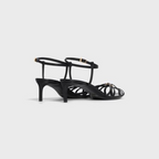 TRIOMPHE LEATHER SANDAL in LAMBSKIN – 100% LAMBSKIN100% Goatskin Linning2 IN (50 MM) heelALMOND TOE SHAPEMETAL – LUX VERSE Luxury Designer Fashion Outlet