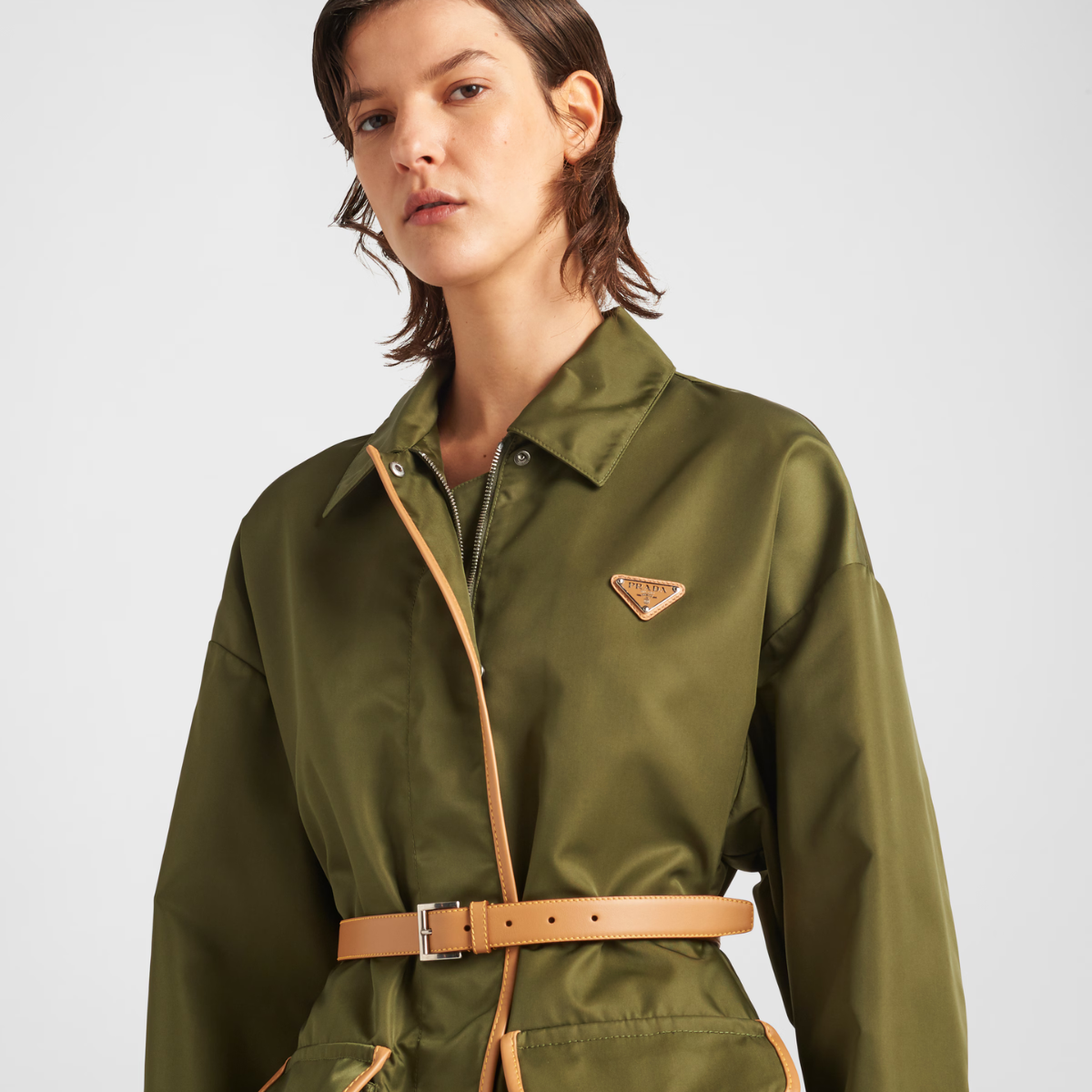 Re-Nylon jacket – the innovative regenerated nylon fabric adds a modern touch to the silhouette – LUX VERSE Luxury Designer Fashion Outlet