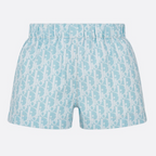 Blue Baby Swim Shorts – crafted in blue technical fabric with an allover tonal print, they feature slanted – LUX VERSE Luxury Designer Fashion Outlet