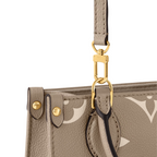 OnTheGo B Beige – a removable and adjustable strap enables shoulder carry – LUX VERSE Luxury Designer Fashion Outlet