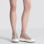 Platform Sneaker Technical Mesh – the technical mesh upper showcases a nude Macrocannage motif – LUX VERSE Luxury Designer Fashion Outlet