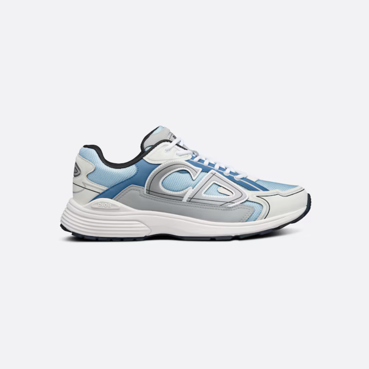 B30 Sneaker – crafted in blue mesh and gray, white and black technical fabric, it is enhanced by – LUX VERSE Luxury Designer Fashion Outlet