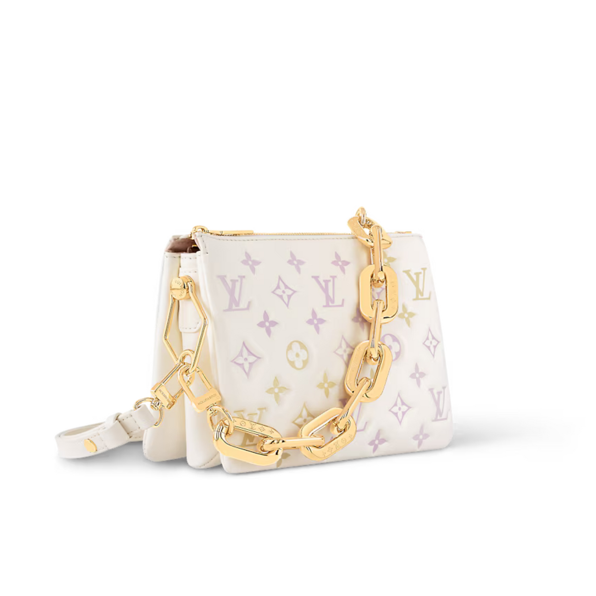 Coussin BB – there’s a detachable strap that adjusts for shoulder and cross-body carry as well as – LUX VERSE Luxury Designer Fashion Outlet