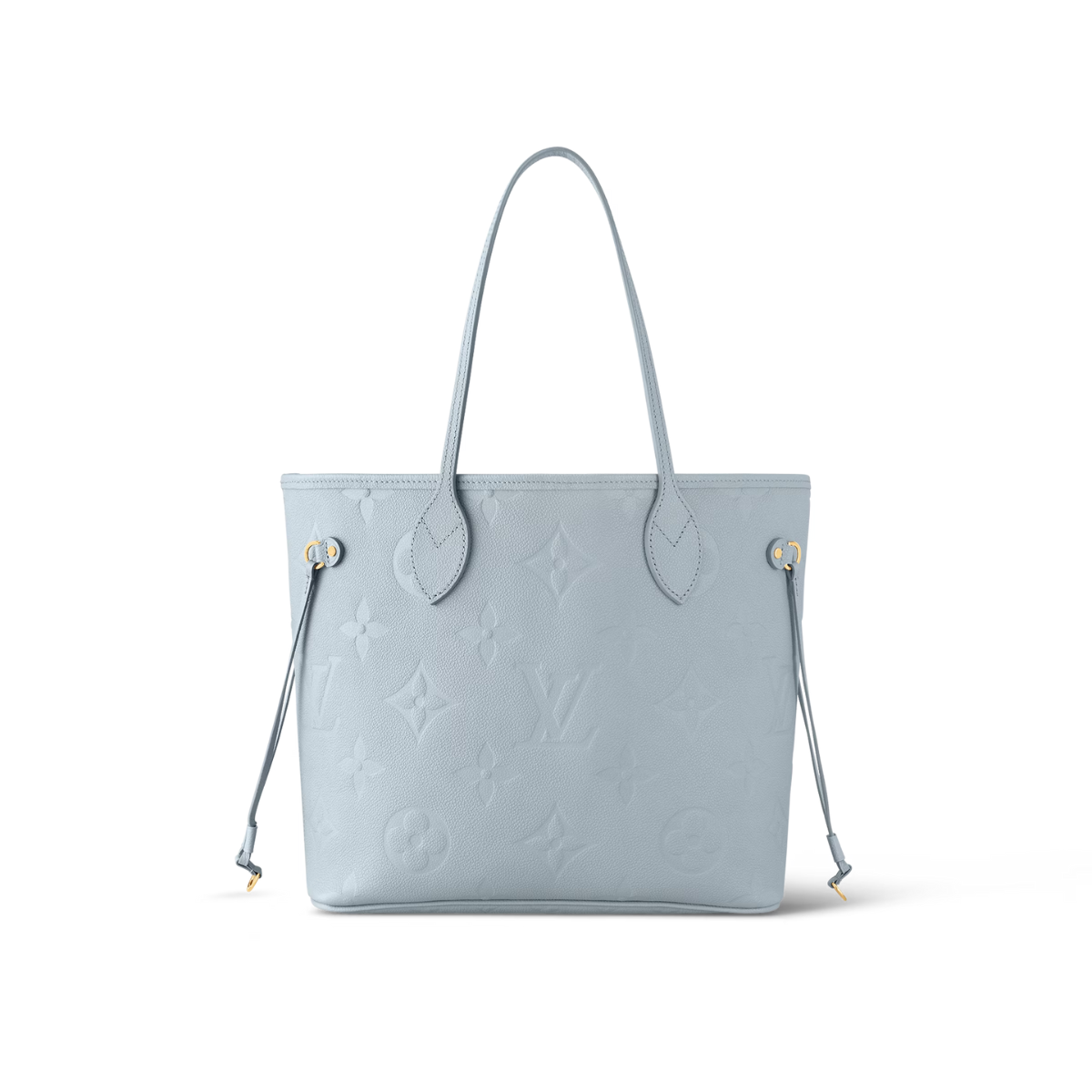Neverfull MM Blue – made from full-grain Monogram Empriente leather in an understated colorway, – LUX VERSE Luxury Designer Fashion Outlet