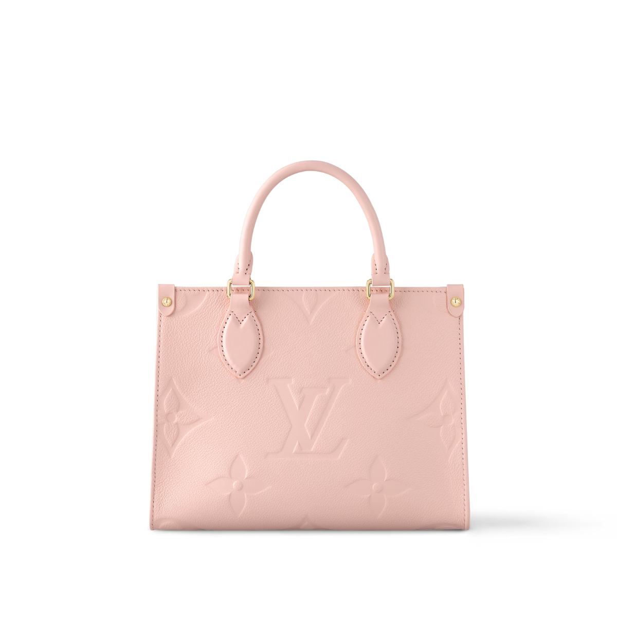 OnTheGo PM Pink Opale – the OnTheGo PM is a tote-style handbag made from pastel-colored Monogram Empreinte – LUX VERSE Luxury Designer Fashion Outlet