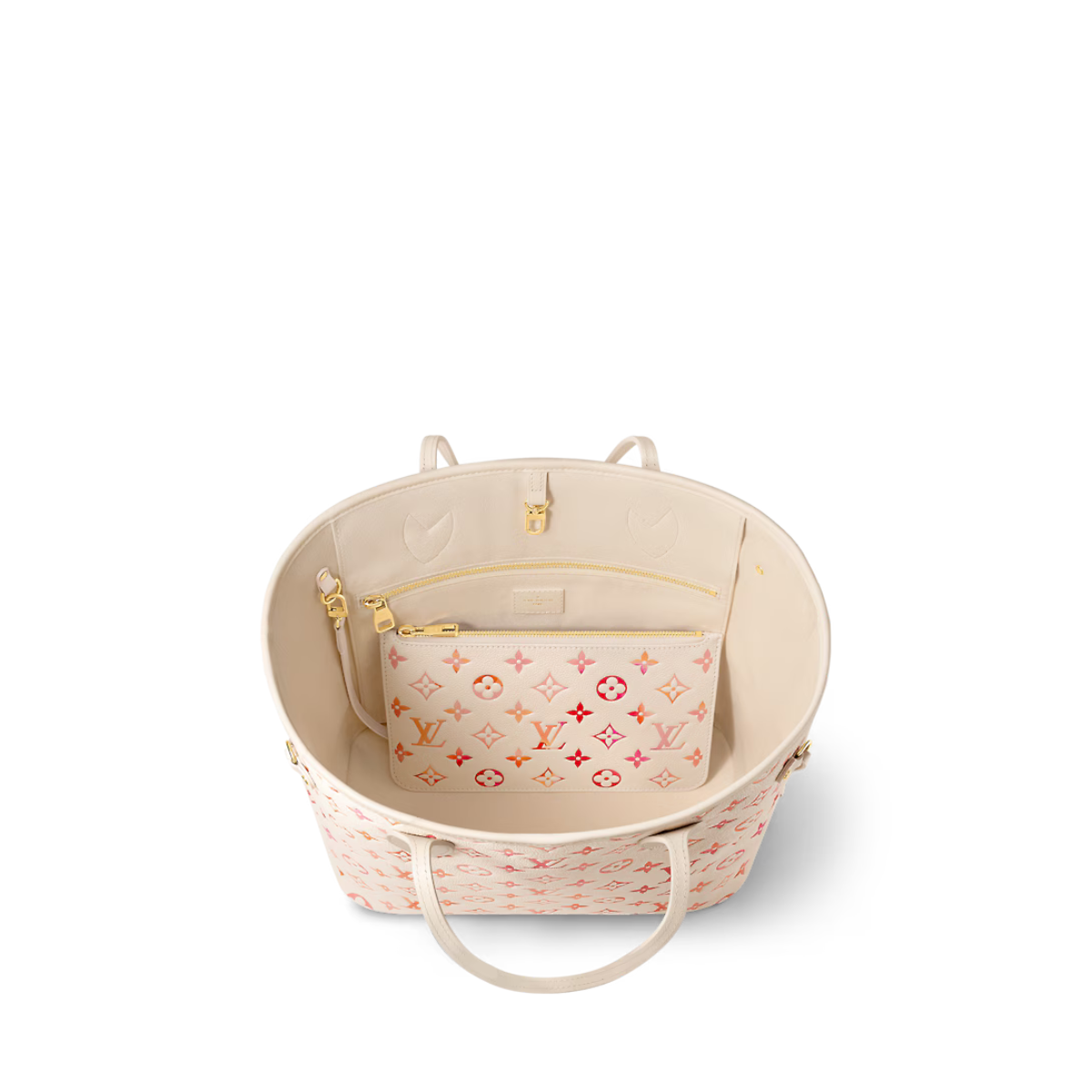 Neverfull MM Sunrise Aquarelle – to enhance the texture, a hint of glossiness is screen-printed onto the surface, – LUX VERSE Luxury Designer Fashion Outlet