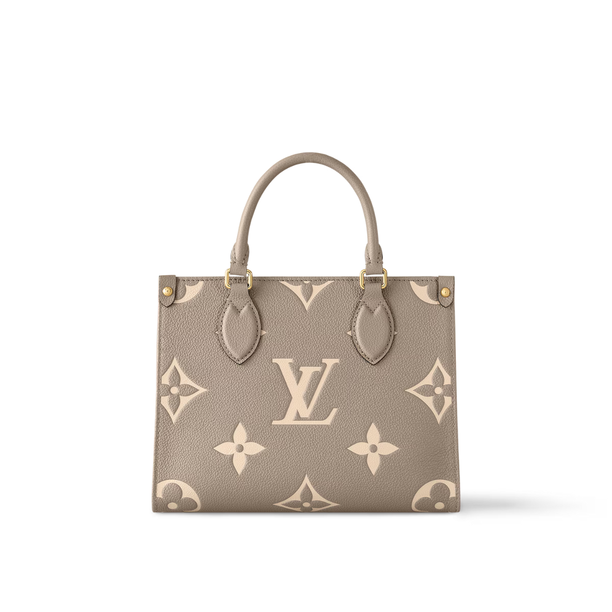 OnTheGo PM Tourterelle Beige – the OnTheGo PM tote is fashioned in Monogram Empreinte leather, embossed with – LUX VERSE Luxury Designer Fashion Outlet
