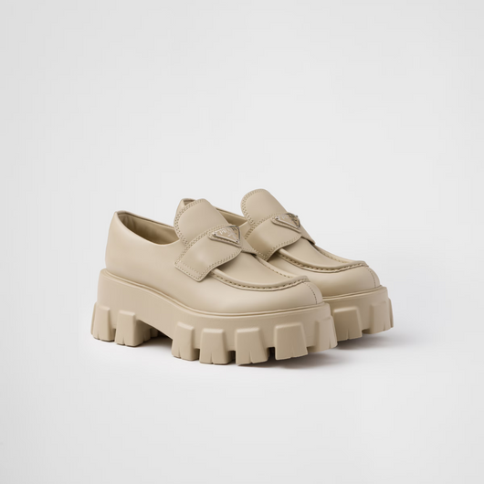 Brushed leather Monolith loafers - LUX VERSE - Luxury designer fashion outlet