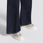 Walk'n'Elevated Sole Sneaker – its relaxed design features signatures on the tongue, rubber sole and laces for – LUX VERSE Luxury Designer Fashion Outlet