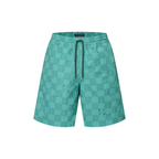 Printed Nylon Swimshorts – these summery swim shorts in vibrant blue-green tones are distinguished with a fresh – LUX VERSE Luxury Designer Fashion Outlet