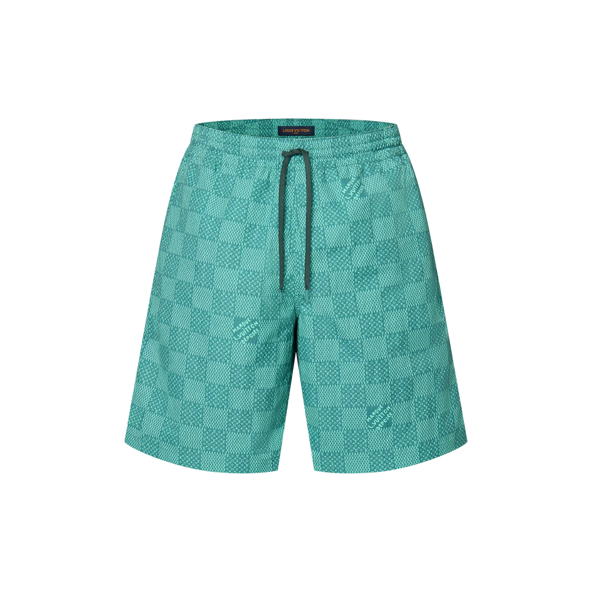Printed Nylon Swimshorts – these summery swim shorts in vibrant blue-green tones are distinguished with a fresh – LUX VERSE Luxury Designer Fashion Outlet