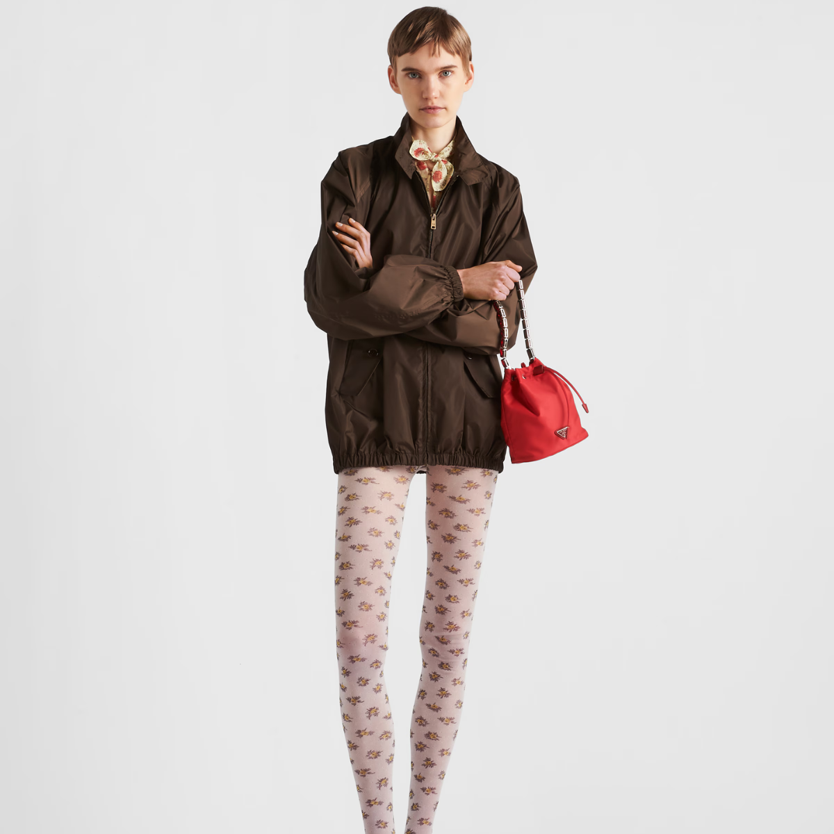 Light technical fabric jacket – the elasticized hem defines the soft volumes of the pragmatic but sophisticated – LUX VERSE Luxury Designer Fashion Outlet