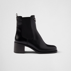 Brushed leather booties Black – these brushed leather booties have a refined and versatile design with clean lines – LUX VERSE Luxury Designer Fashion Outlet