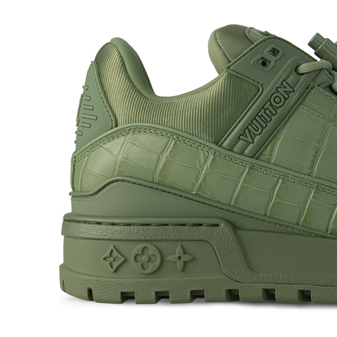 Trainer Leather Maxi Sneaker – this edition of the Trainer Maxi sneaker comes in alligator-printed calf leather – LUX VERSE Luxury Designer Fashion Outlet