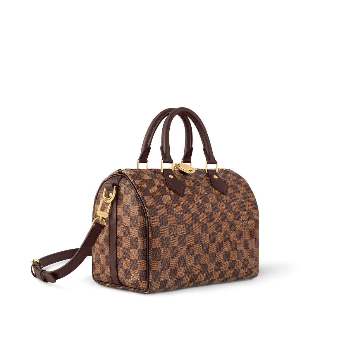Speedy Bandoulière 25 Brown – 25 x 19 x 15 cm(Depth x Height x Width) Damier Ebene coated canvas Smooth – LUX VERSE Luxury Designer Fashion Outlet