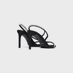 SOIR CROSS-OVER SANDAL in GROS GRAIN WITH STRASS – 60% COTTON 40% STRASS100% Goatskin Lining3.3 IN (85 MM) heelALMOND TOE – LUX VERSE Luxury Designer Fashion Outlet